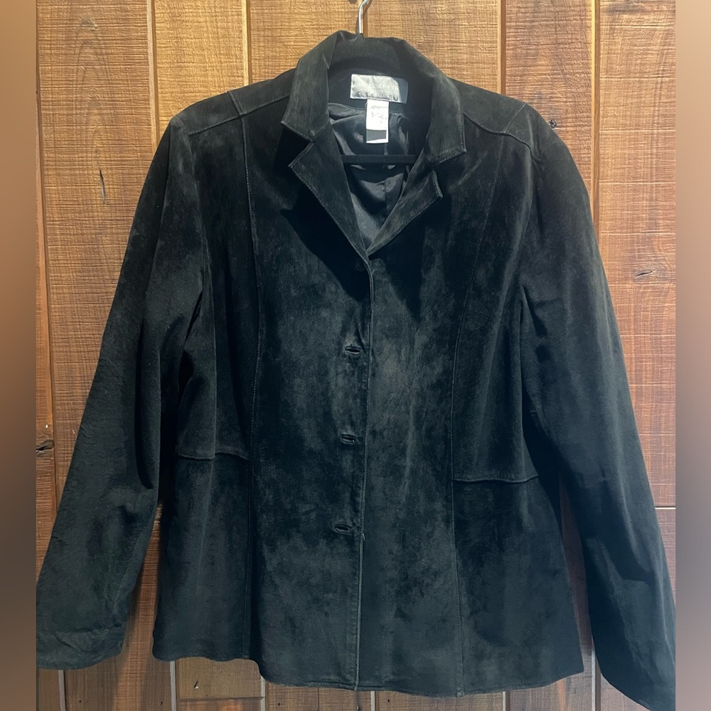 Vintage Black Suede Blazer